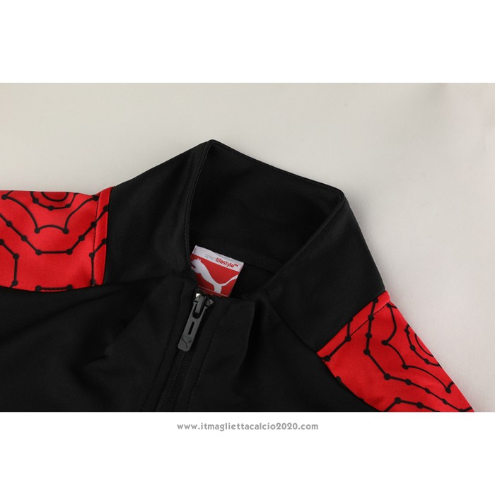 Tuta da Track Giacca Milan 2020 2021 Nero e Rosso